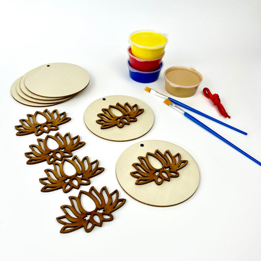 Paint-Your-Own Lotus Hanging Ornament