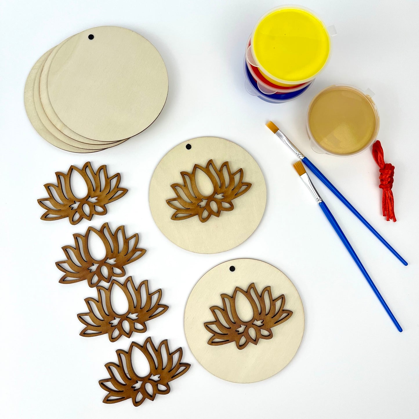 Paint-Your-Own Lotus Hanging Ornament