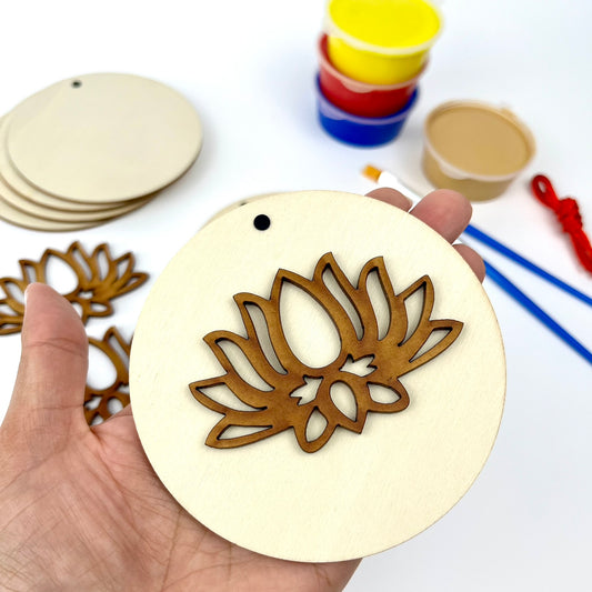 Paint-Your-Own Lotus Hanging Ornament