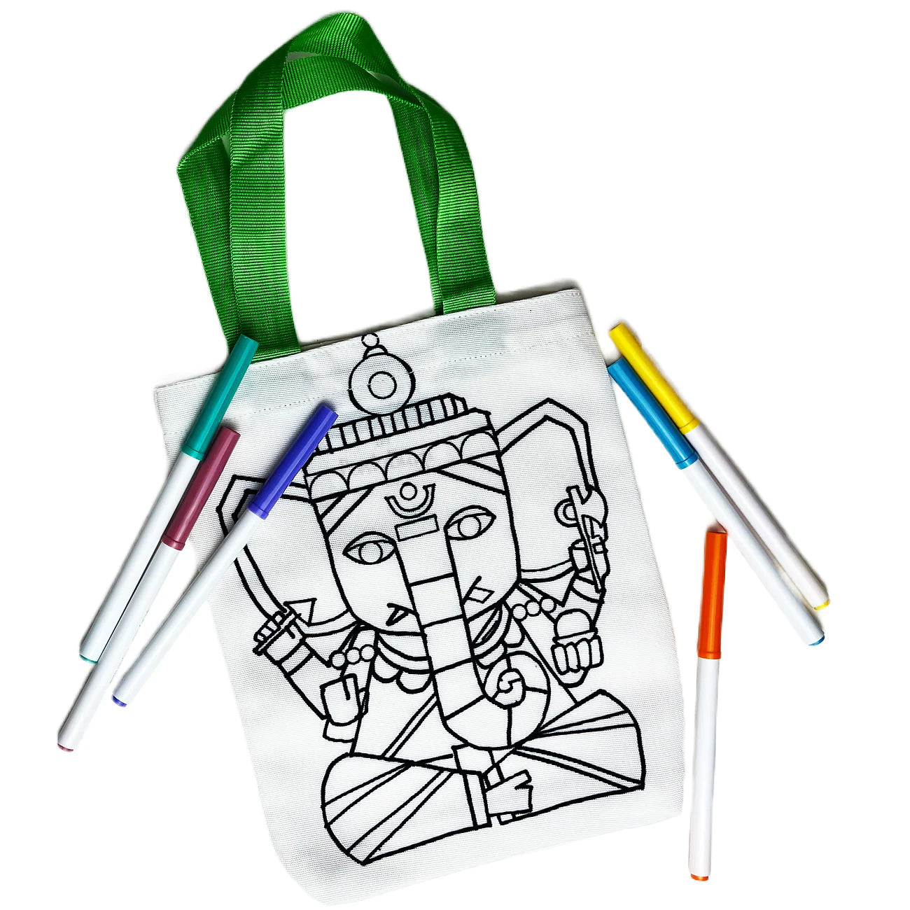 Ganesh Coloring Tote Bag