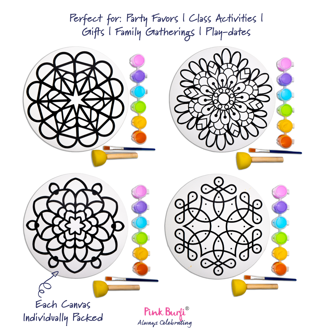 Resist Art Canvas: Rangoli Mandala