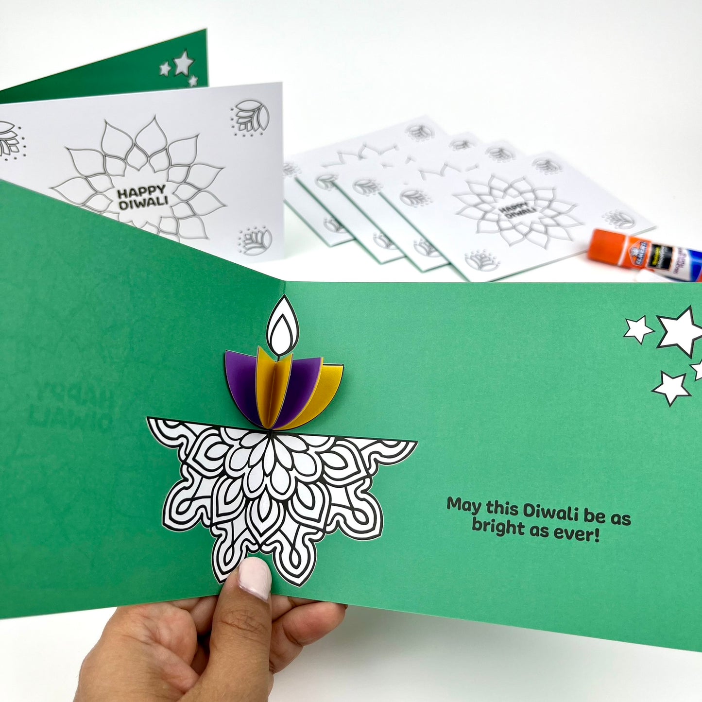 Diwali Diya Pop-Up Card Pack